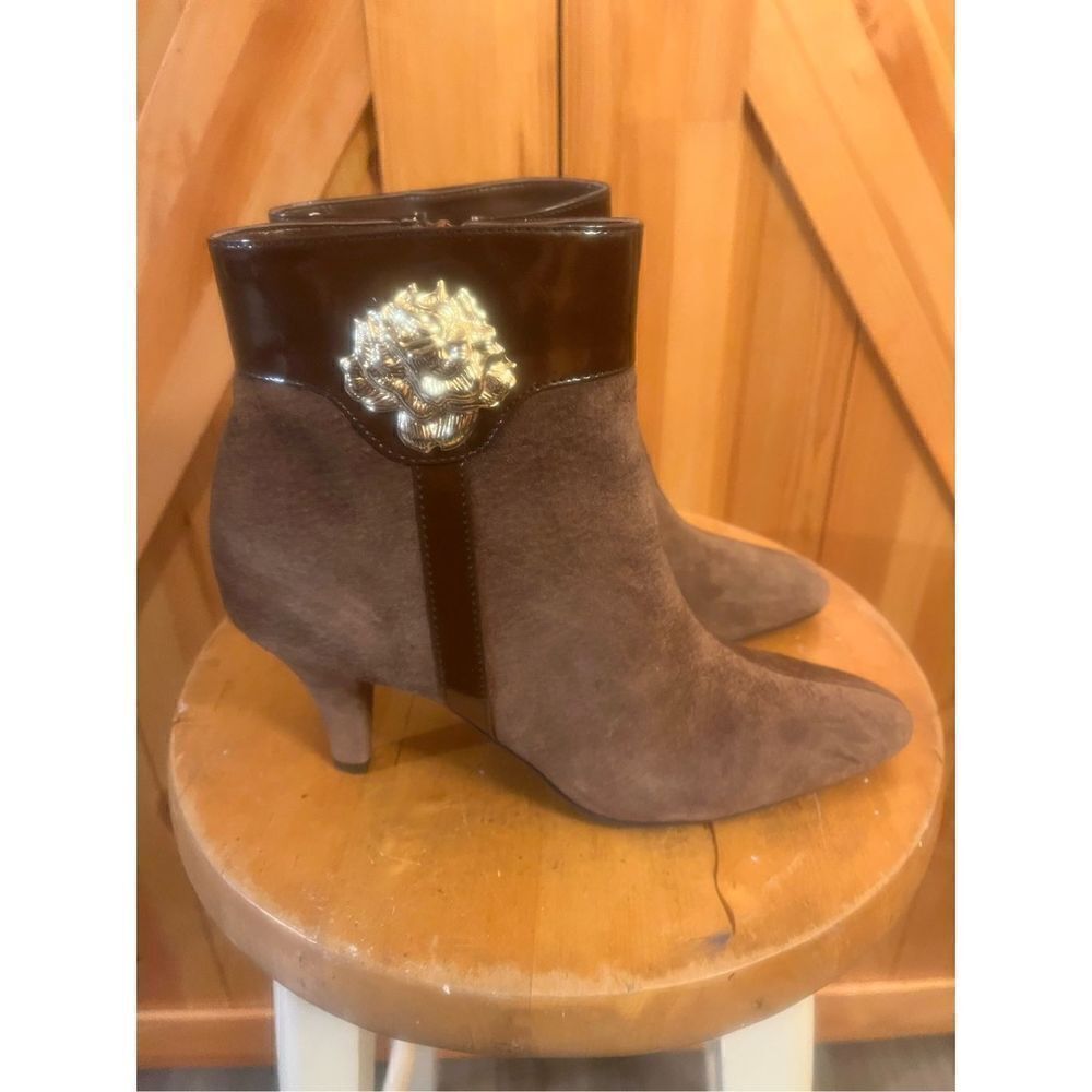 Bijou! by AJ Valenci Womens  492955 Size 7M Brown side zip boot 3”